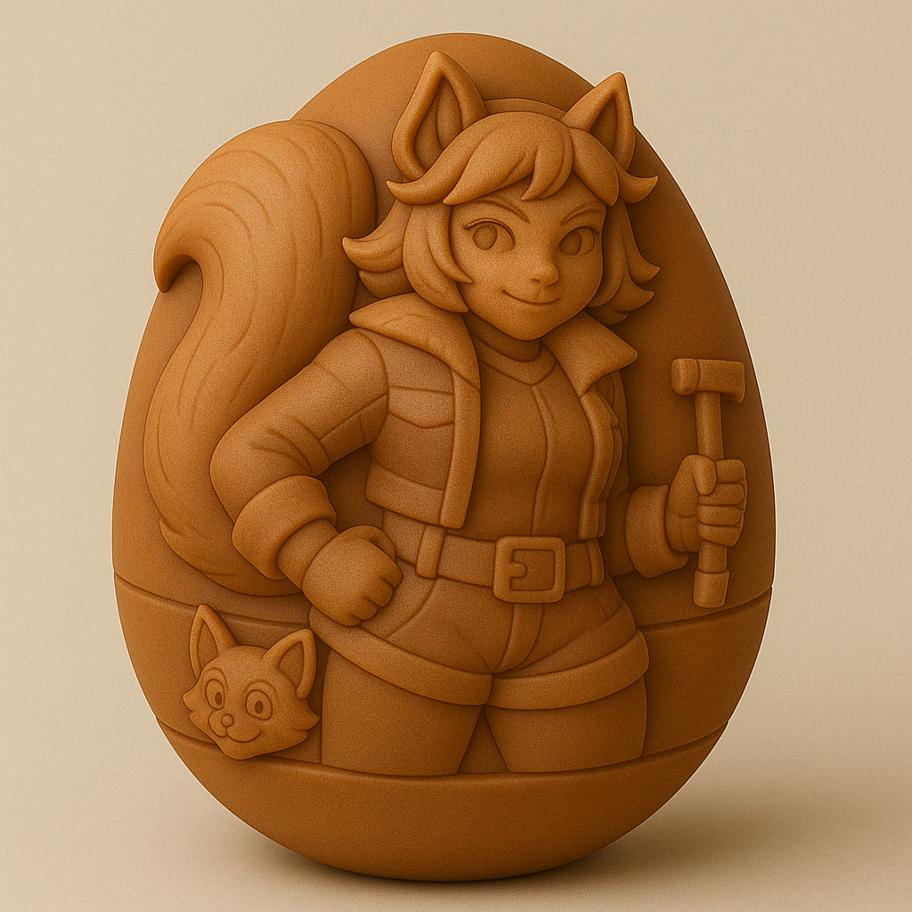 Squirrel Egg Girl – The Egg That Kicks Butts and Cracks Nuts!