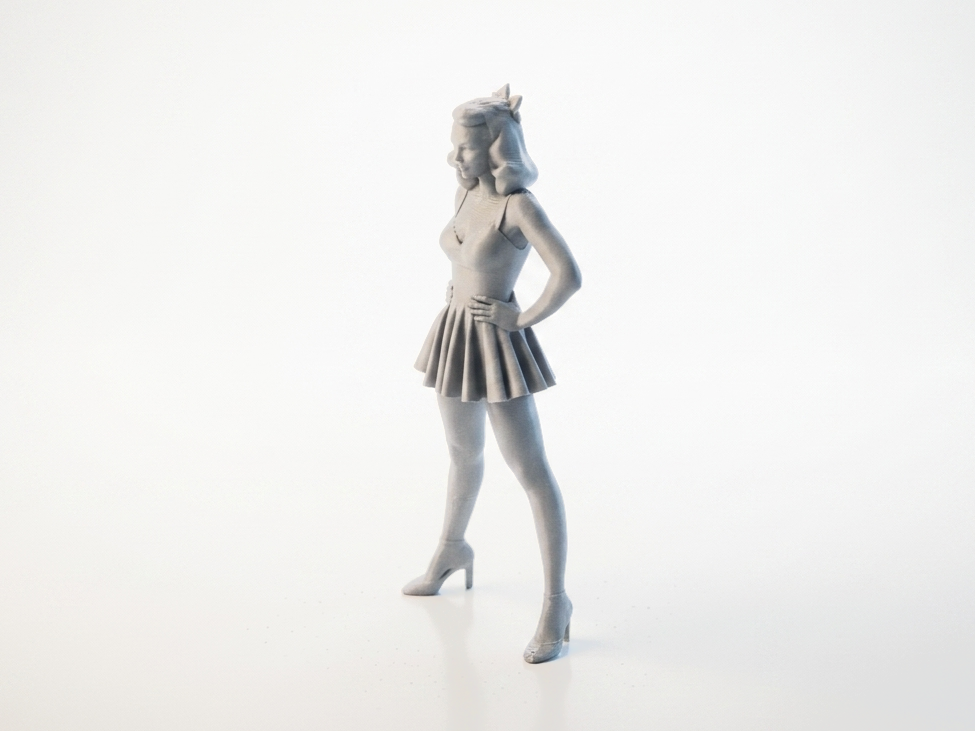 Blonde Lady Figurine Female Character 3D Printable