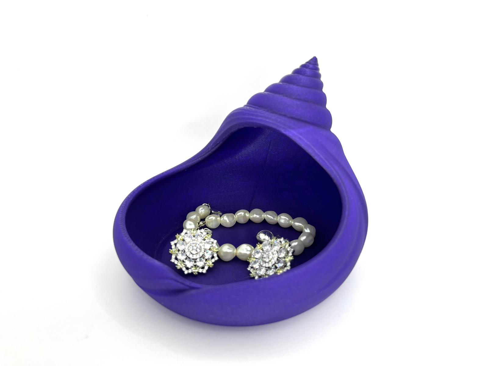 Sea shell jewelry organizer