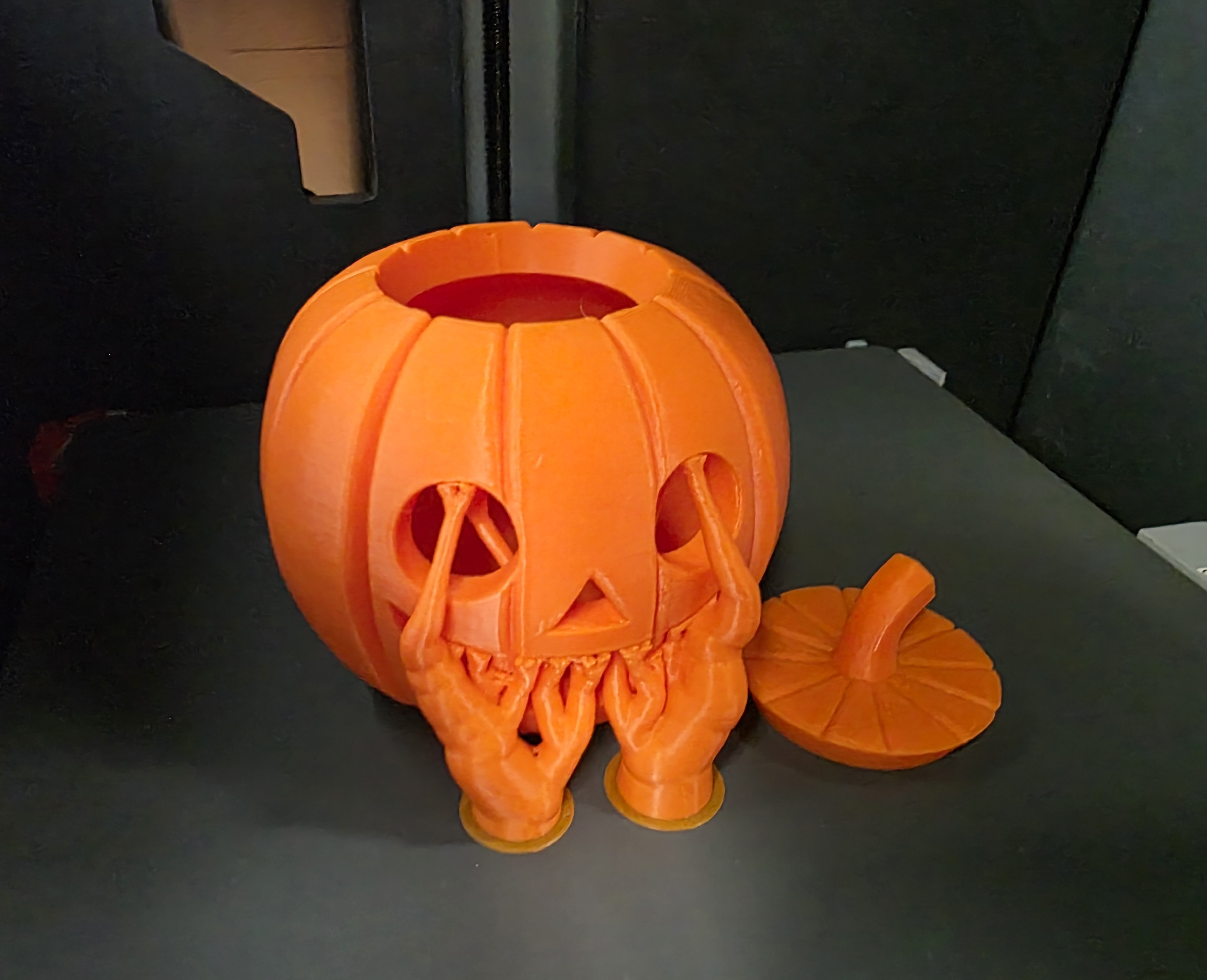 Big-Eye Jack-o-Lantern w/Lid LED Tea Light Holder — miniatura 11