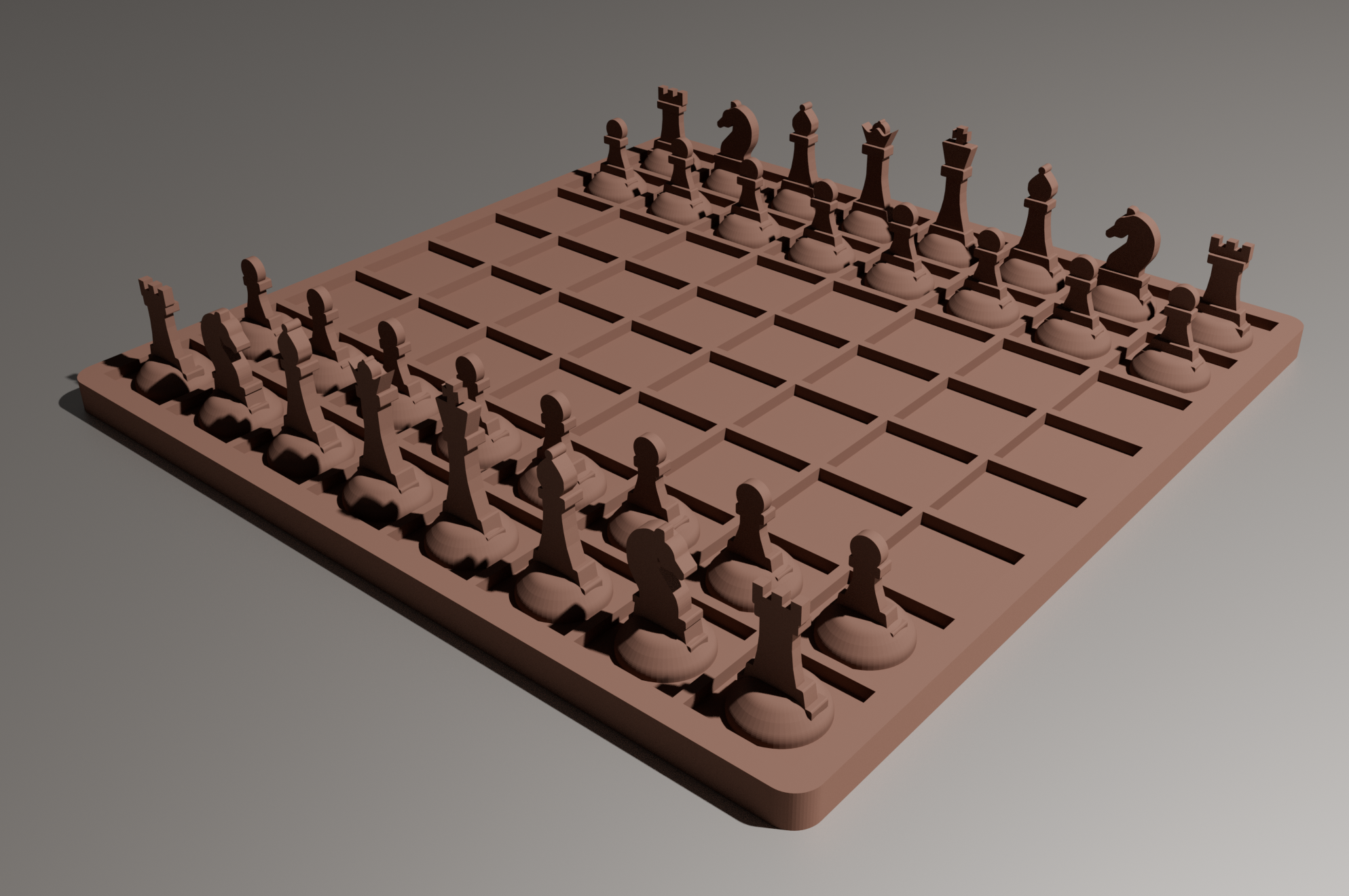 Portable Chess Set 3D model