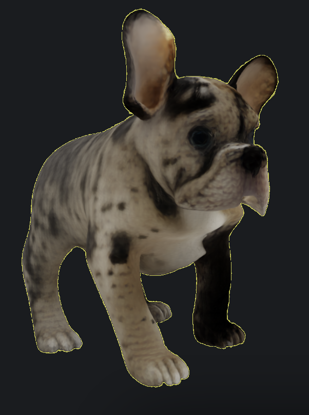 Cute French Bulldog 3D model