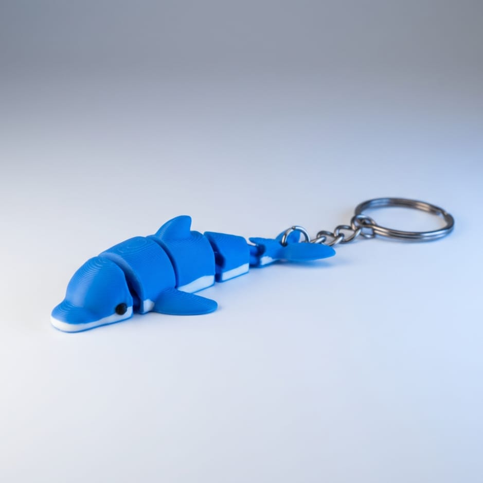 Flexi dolphin keychain