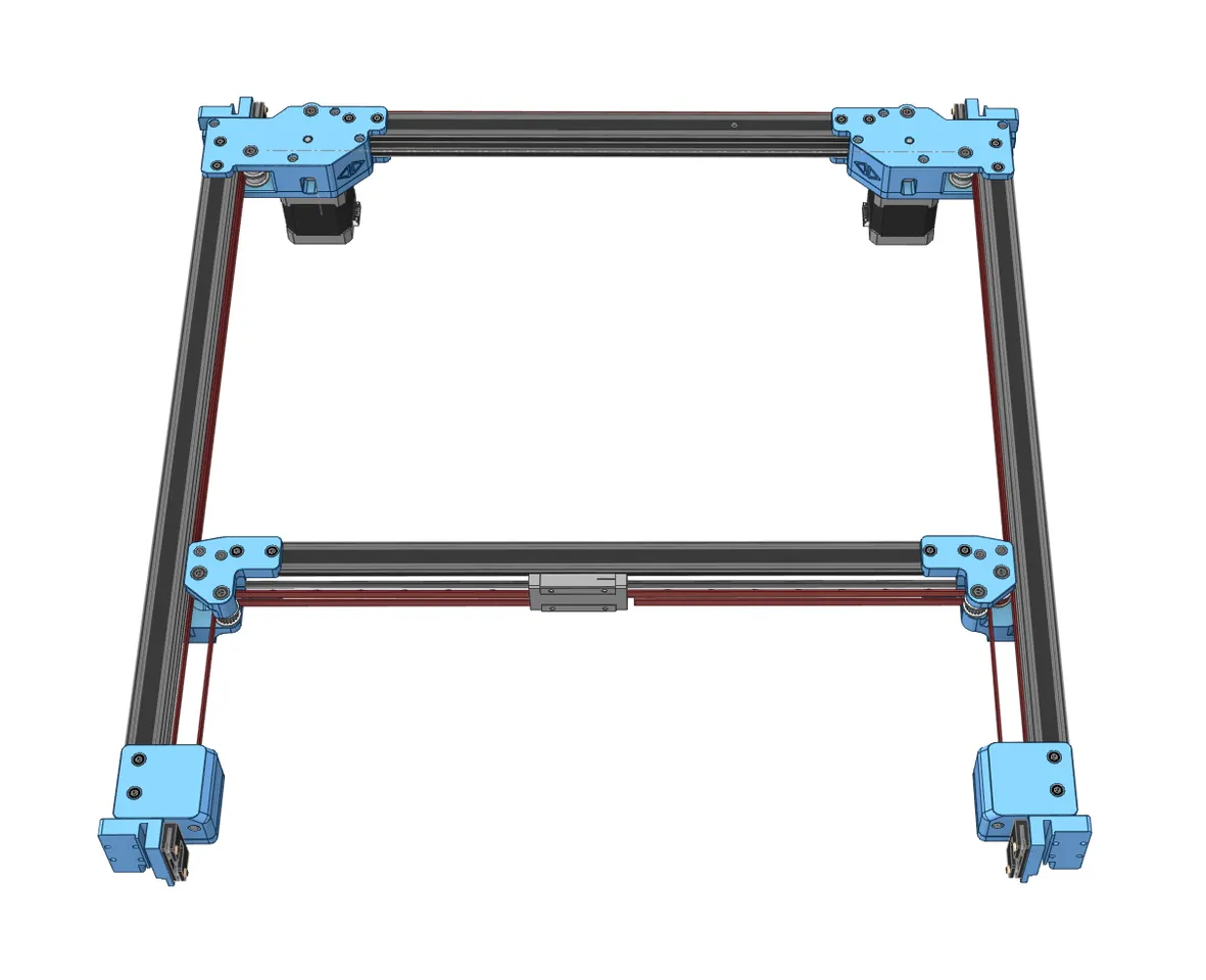 SV08 Gantry v2 – Double Shear AB Motor Mounts (Upper Parts Only