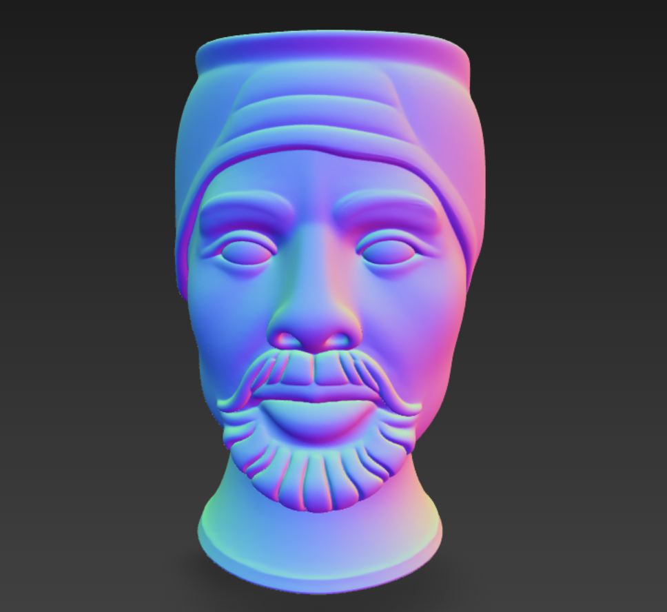 Wise Man Face Vase
