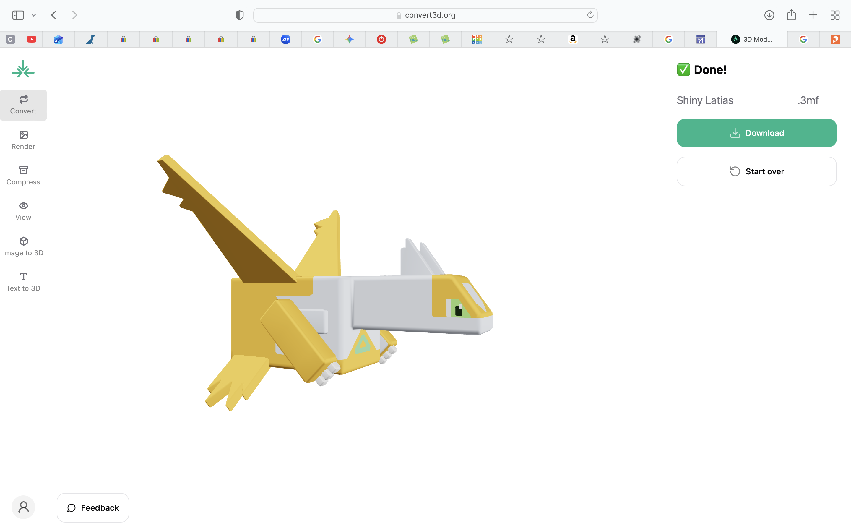 Shiny Latias Pokemon quest Voxel style