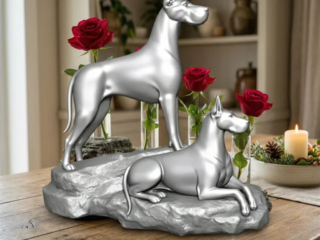 Elegant Great Dane Memorial Sculpture STL