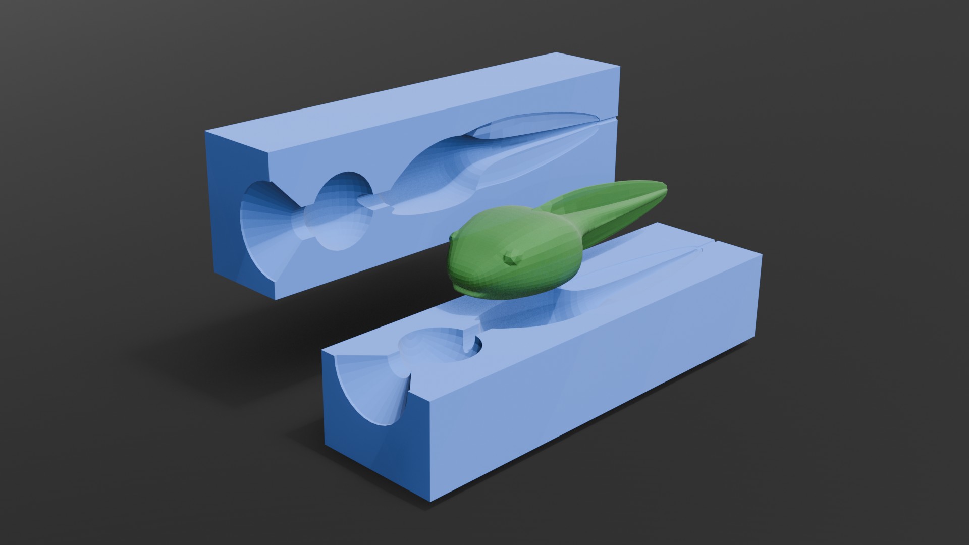 Tadpole-shaped fish baits