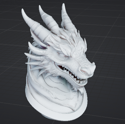 Detailed dragon bust