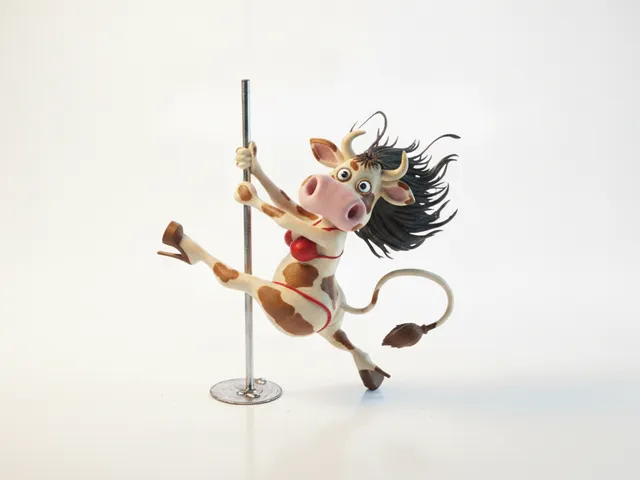 Dancing Cow Pole Dancer Figurine 3D Printable