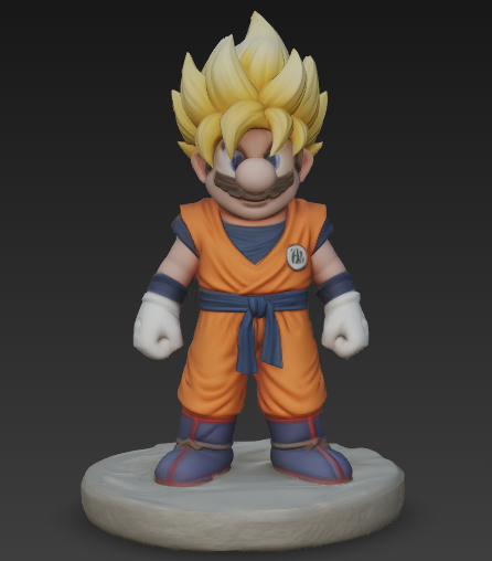 Super Mario Saiyan - Goku Edition (Crossover DBZ) 3D model by Karl Leroy