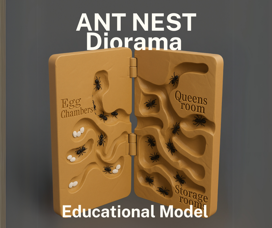 Educational Ant Colony Model – Foldable Ant Nest Diorama