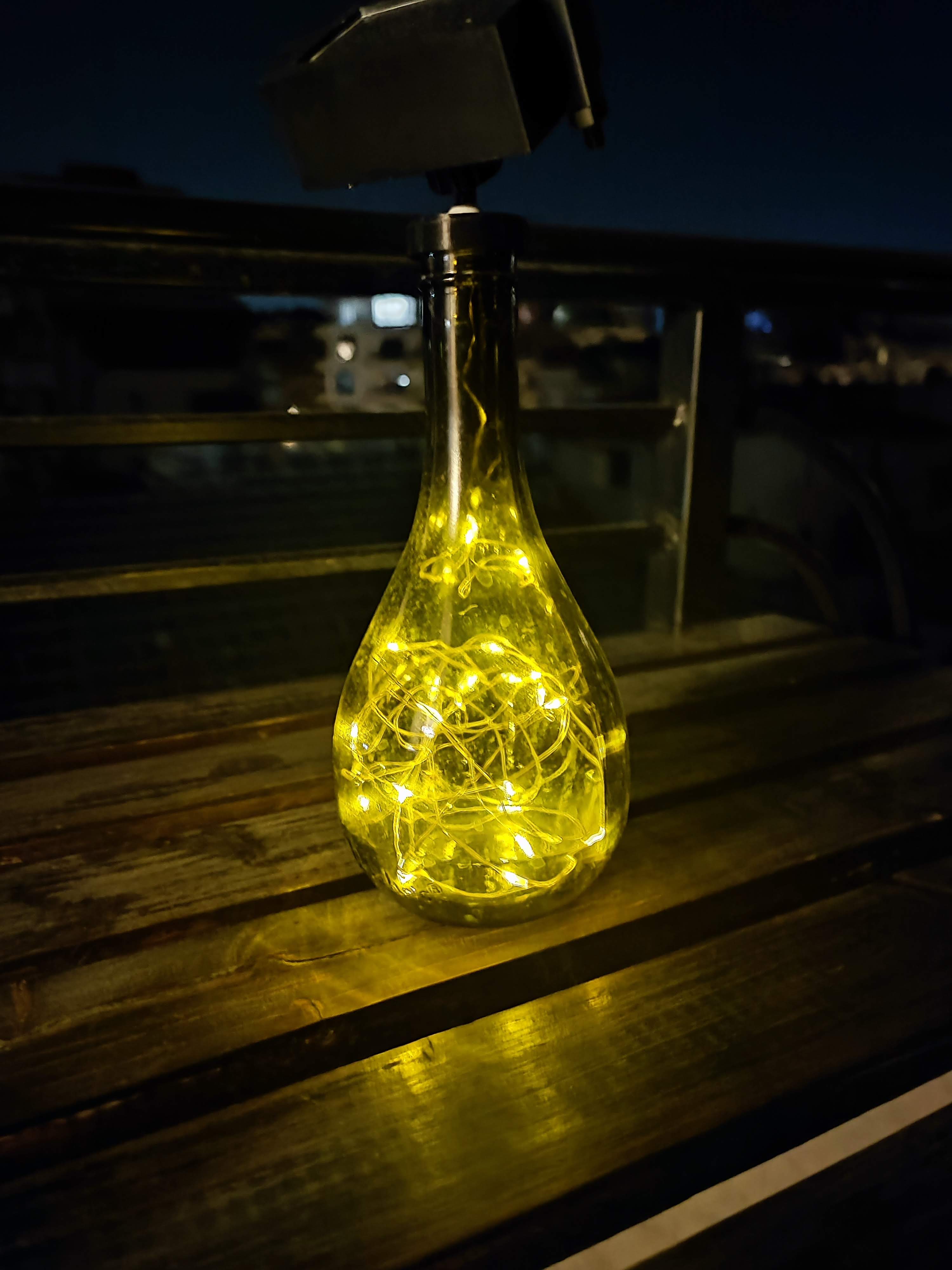 Solar-Powered Wine Bottle Fairy Lights