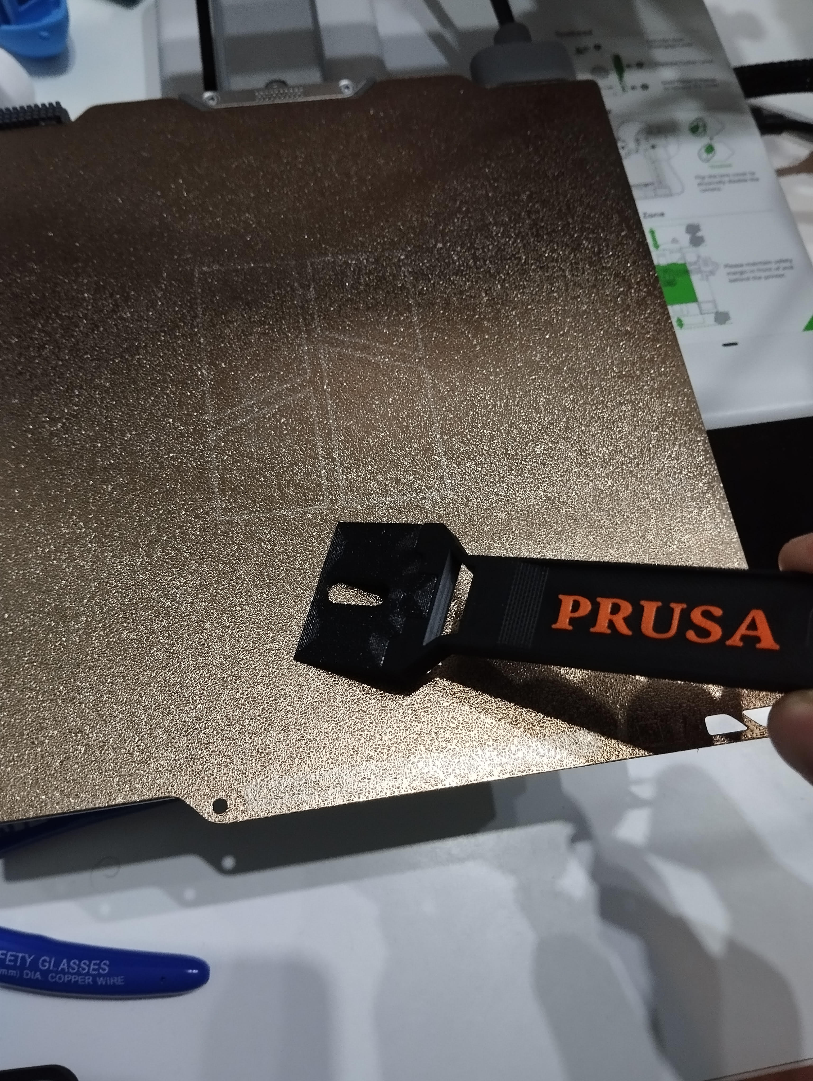 Prusa bed scraper