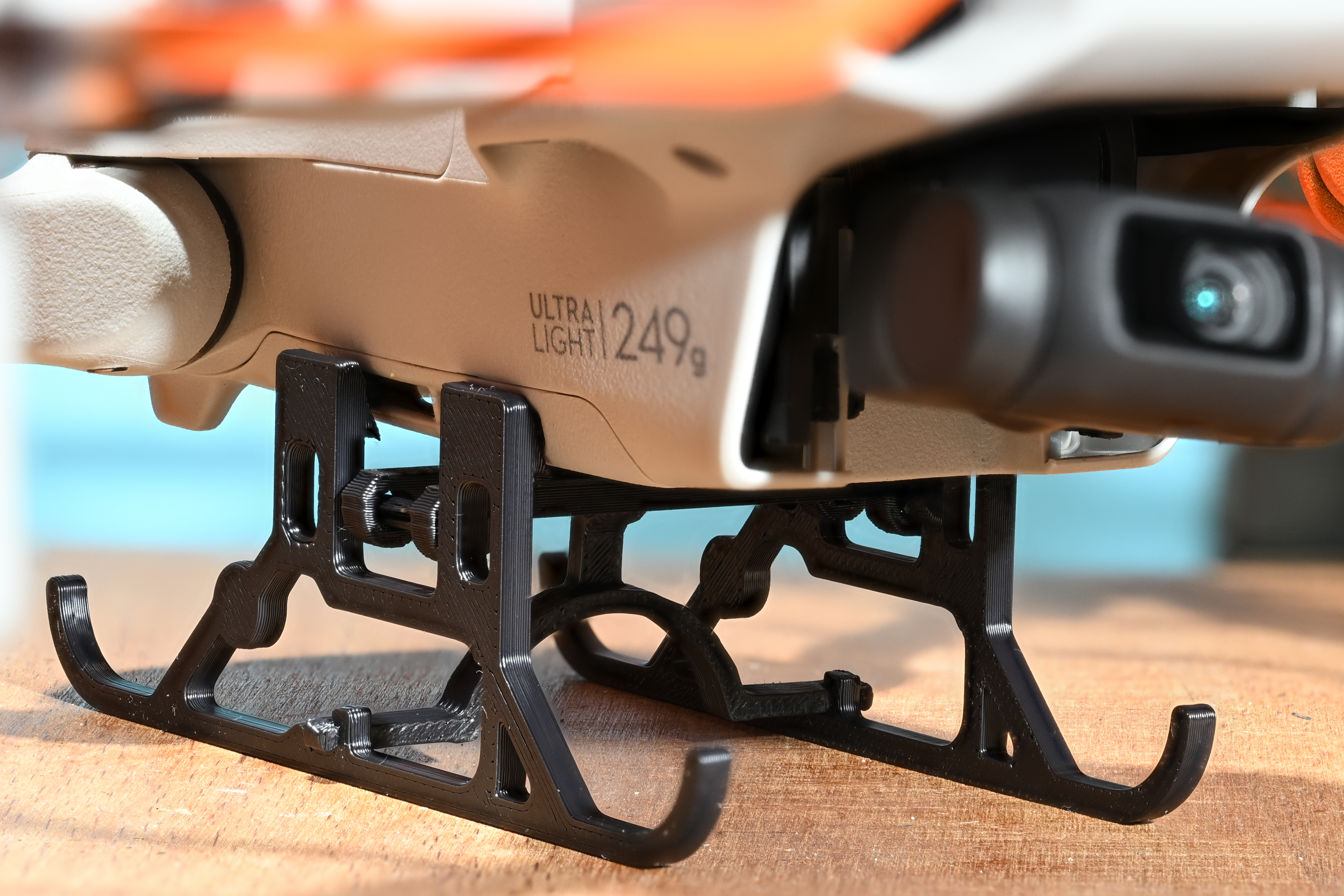 print-in-place Landing skids for DJI Mini 2, Mini 4K drone [UPDATED]