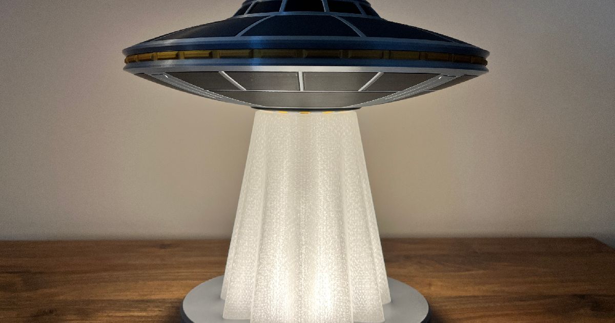 Flying Saucer Lamp by Leehound | Download free STL model | Printables.com