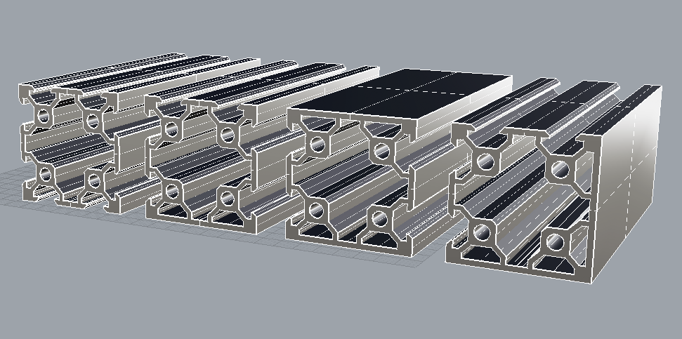 High-Precision CAD Models of OpenBuilds V-Slot Extrusions – 2020, 2040, 4040 (Several Profiles Each)