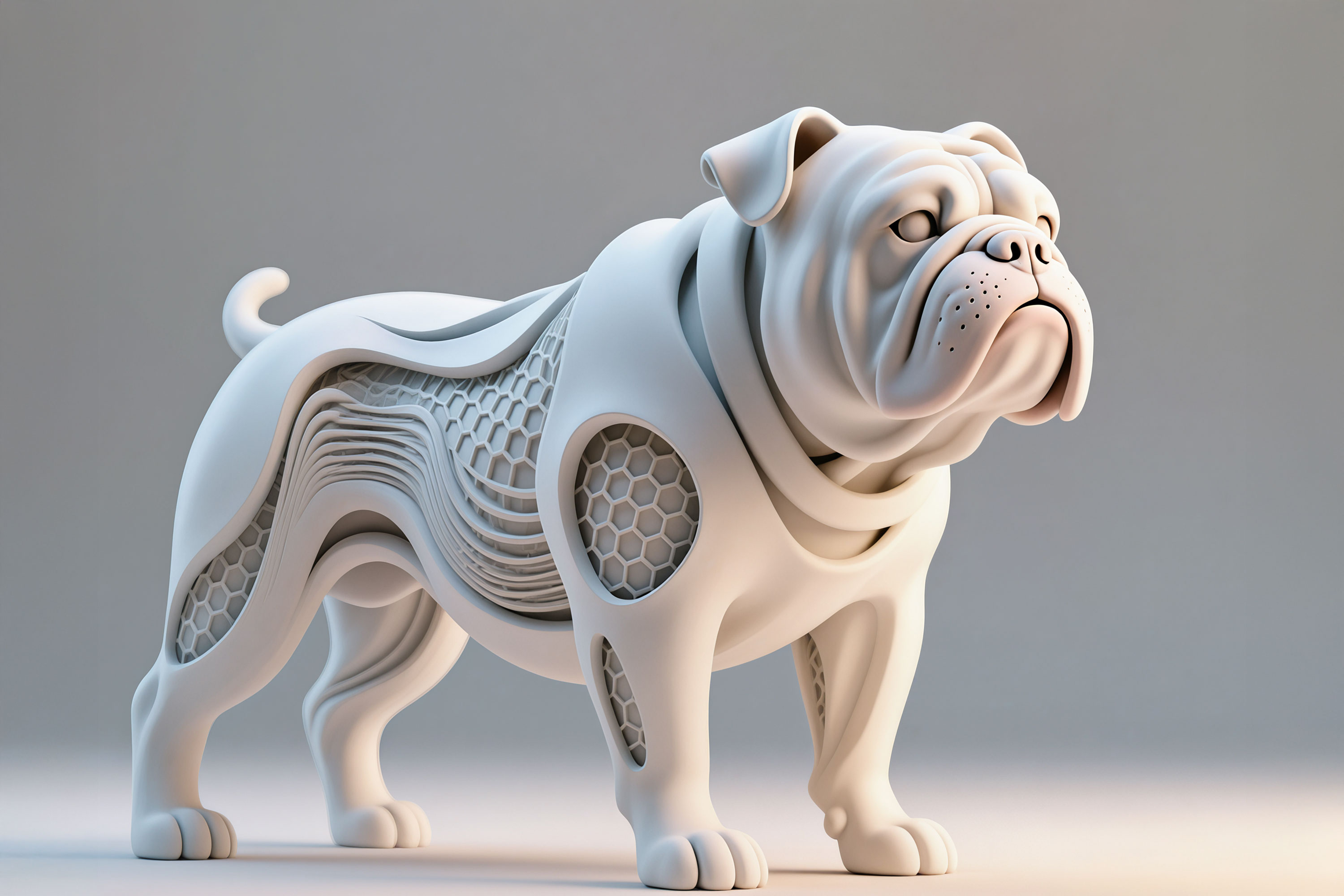 Bulldog, Hexa Sculpture