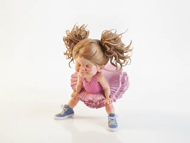 Angry Cheerleader Figurine Female Character 3D Printable
