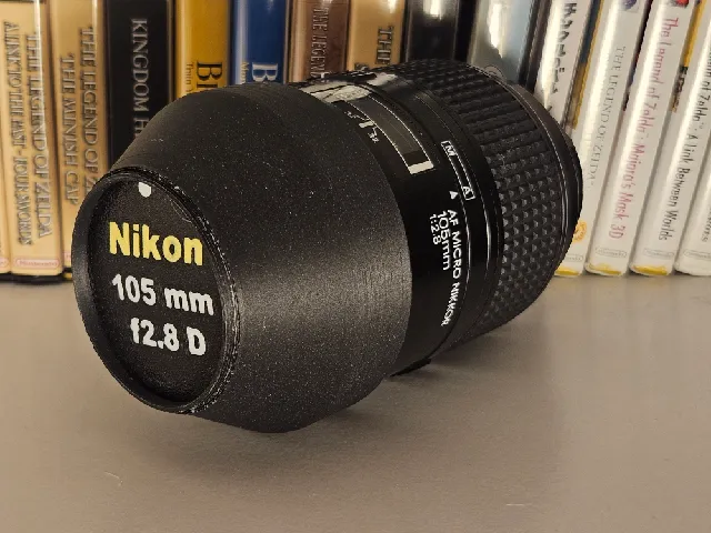 Nikon 105mm f2.8D Macro lens hood and rear cap