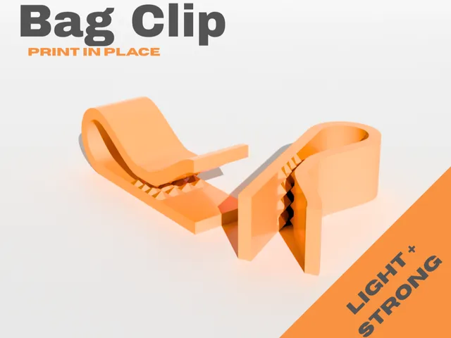 Print-in-place Bag clip