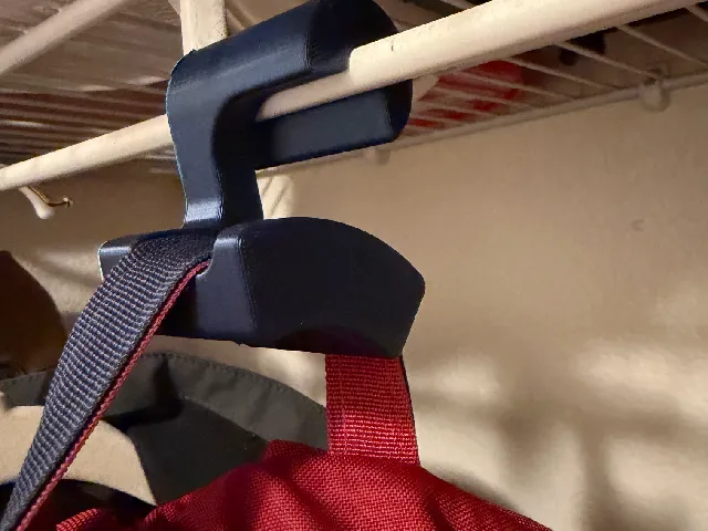 Backpack Hanger for Wire Shelf
