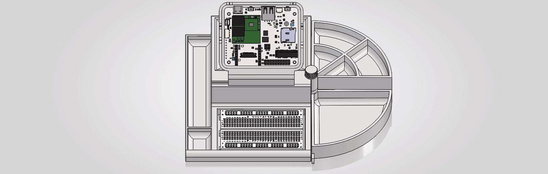 Prototype Station : Development / Microcontroller adjustable holder and storage — thumbnail 3