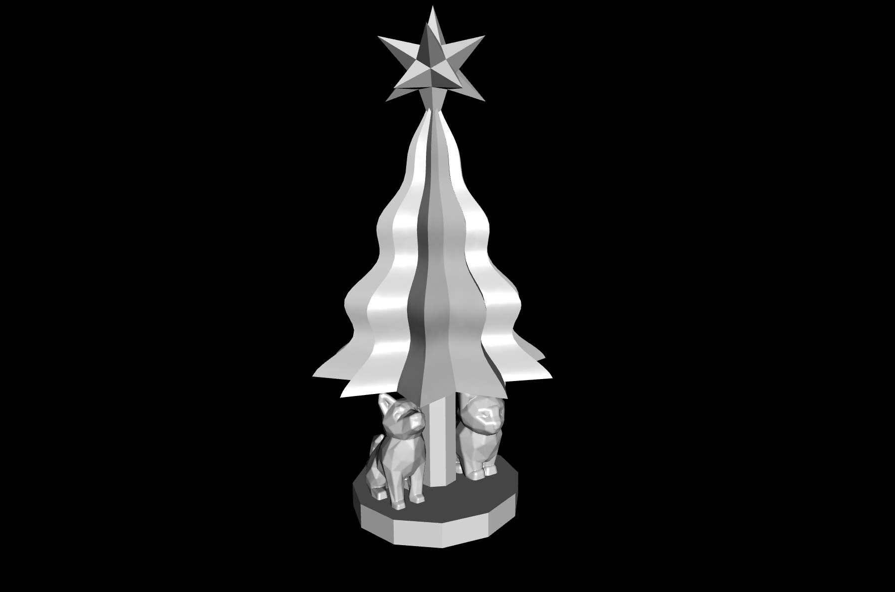 Merry Christmas 3D model thumbnail