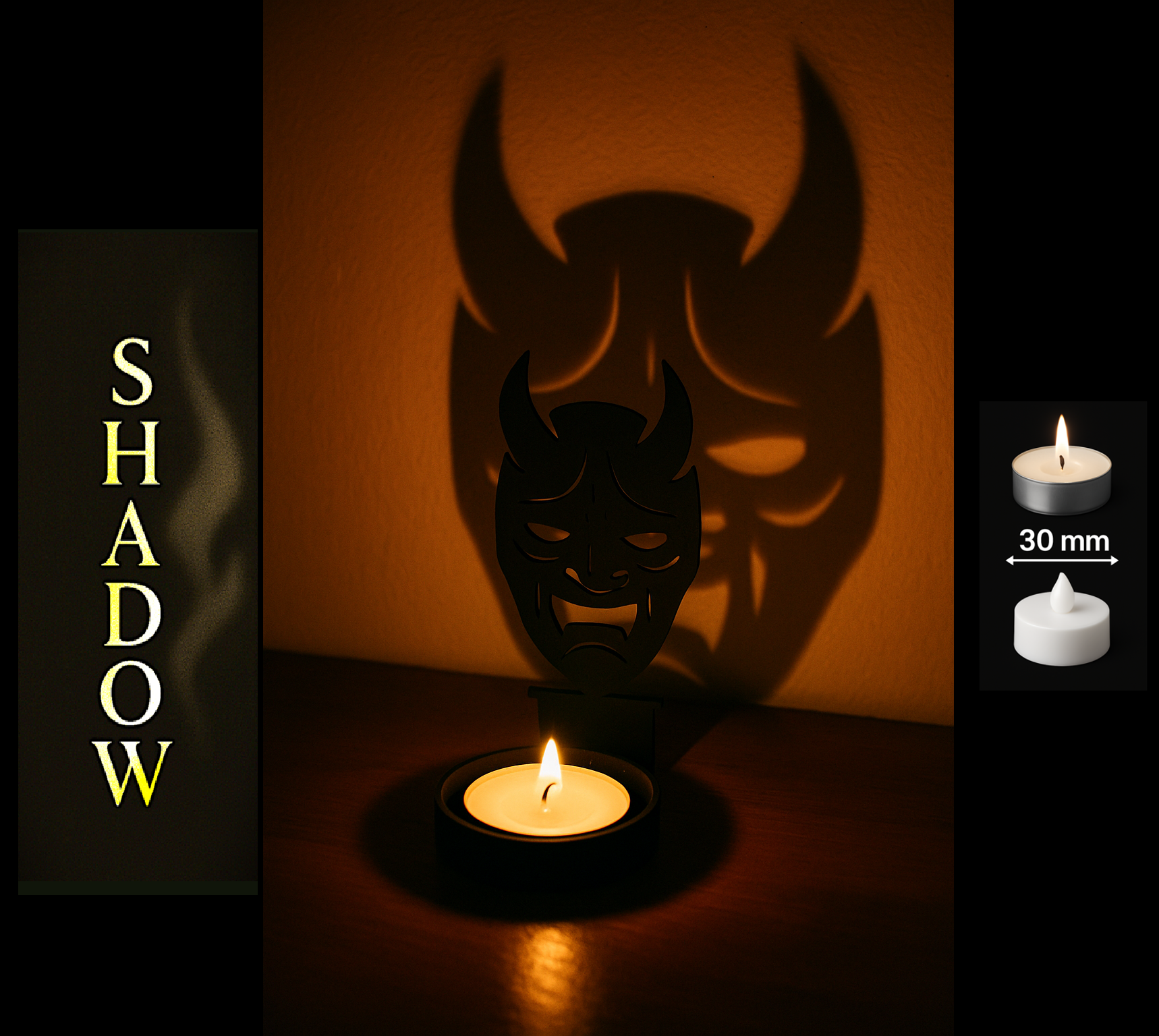 Shadow Art - Oni Mask