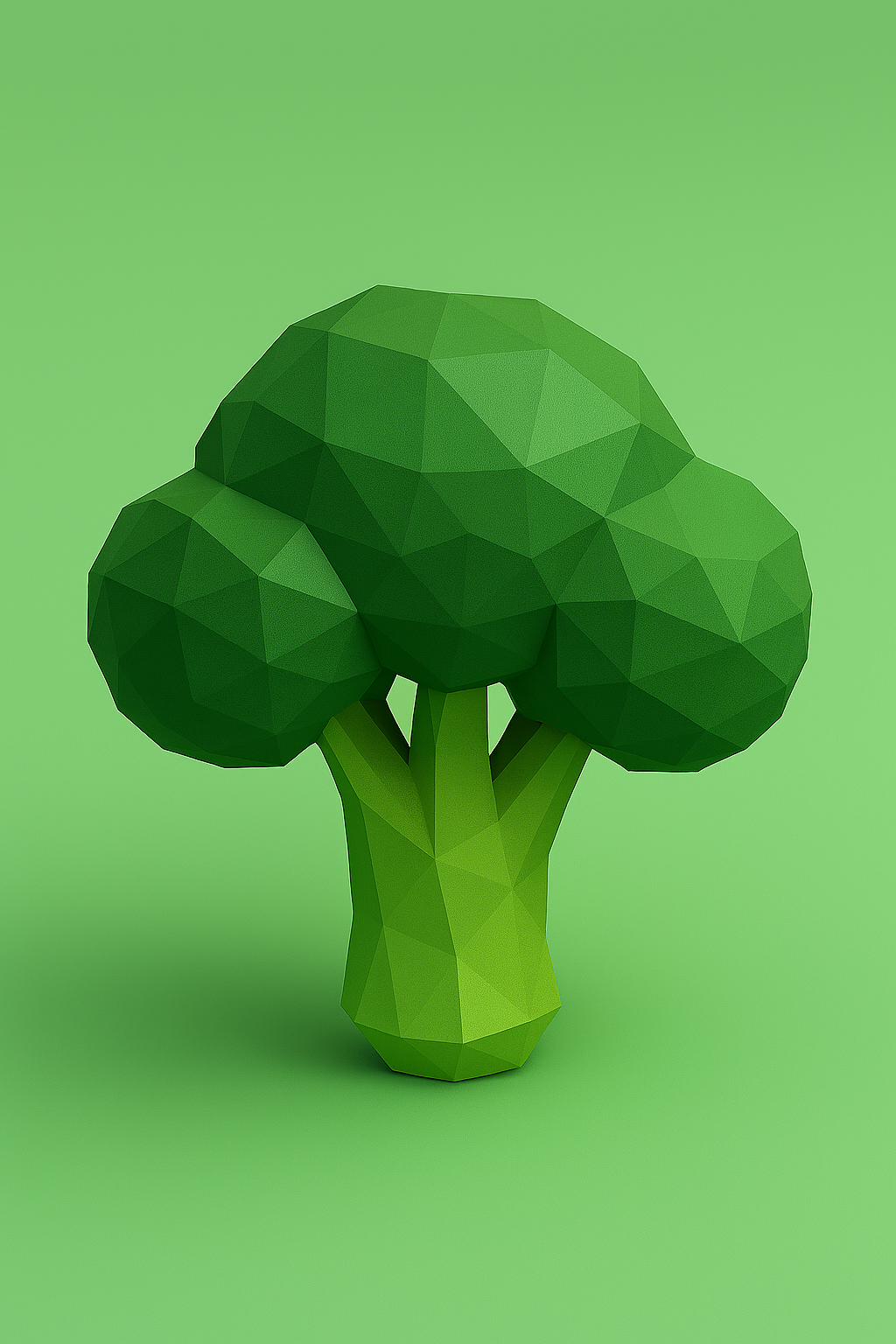 Low Poly Broccoli 3D Model