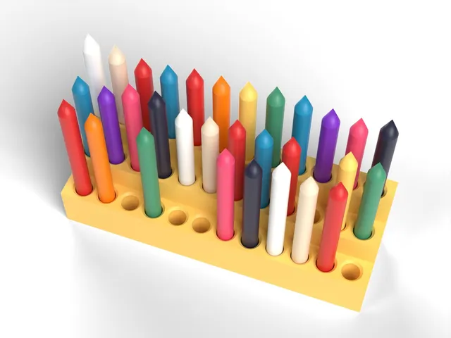 Crayon and Pencil Holder - 3-Tier Stand for 36 Colours, No Supports (OpenSCAD)