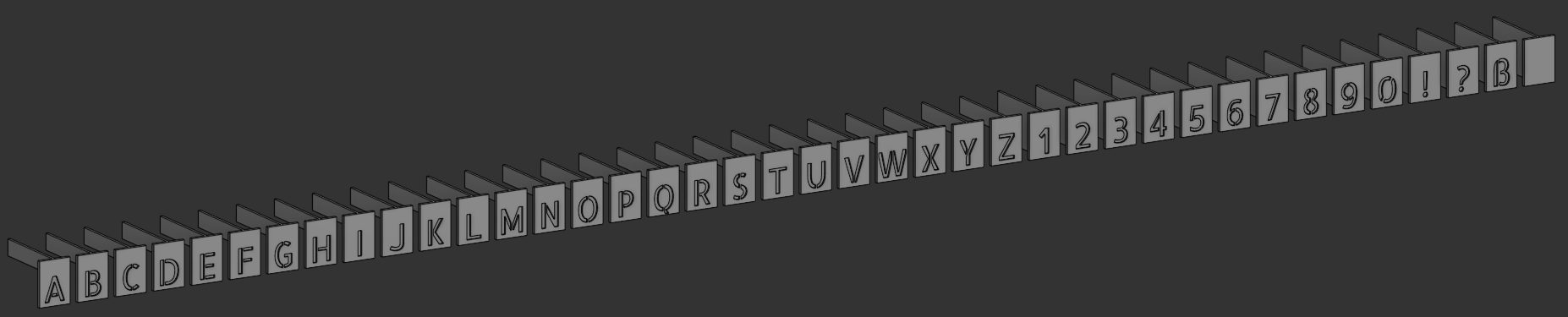 Bookshelf Letter markers