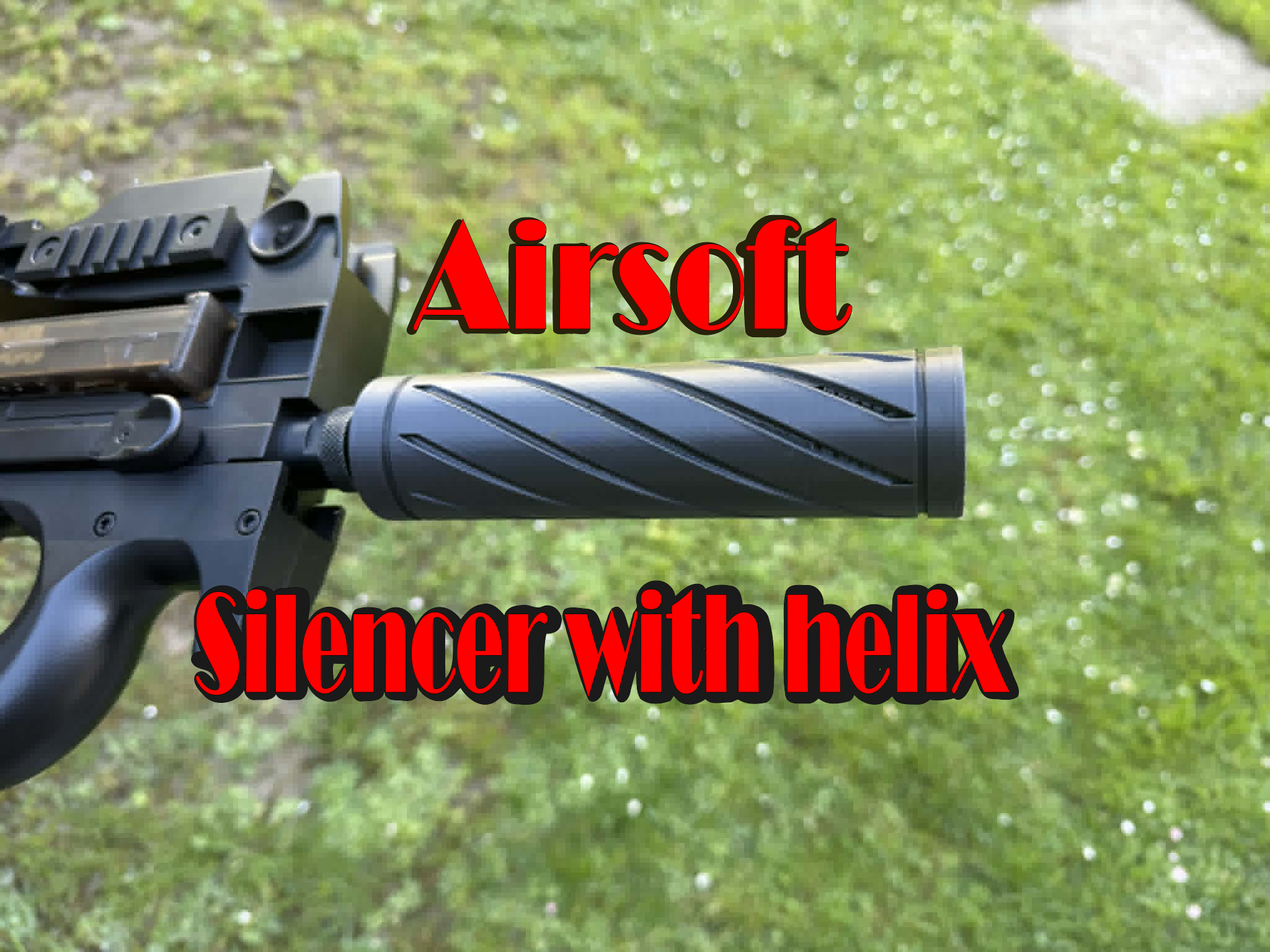 Airsoft Silencer with helix 150mm, M14x1