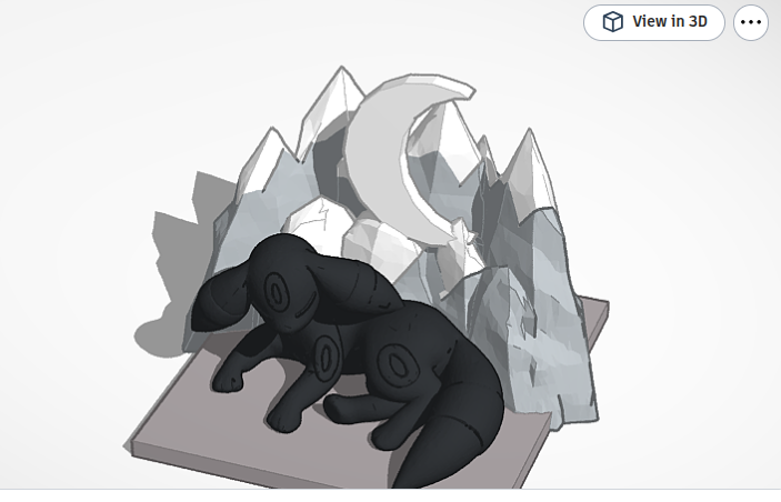 Umbreon in the mountains desk decor