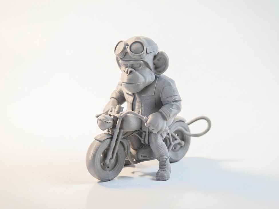 Biker Monkey Figurine Animal Collectible 3D Printable