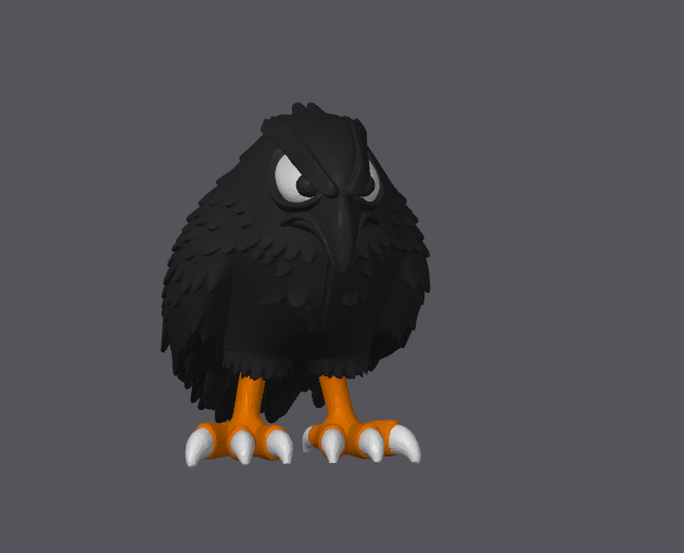 Miniatura 2 do modelo 3D "Grumpy Crow" From "grumpy animals"