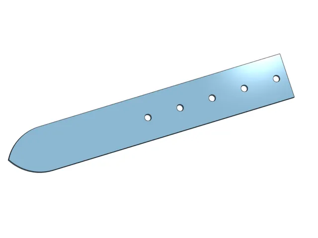 Leather belt tip template