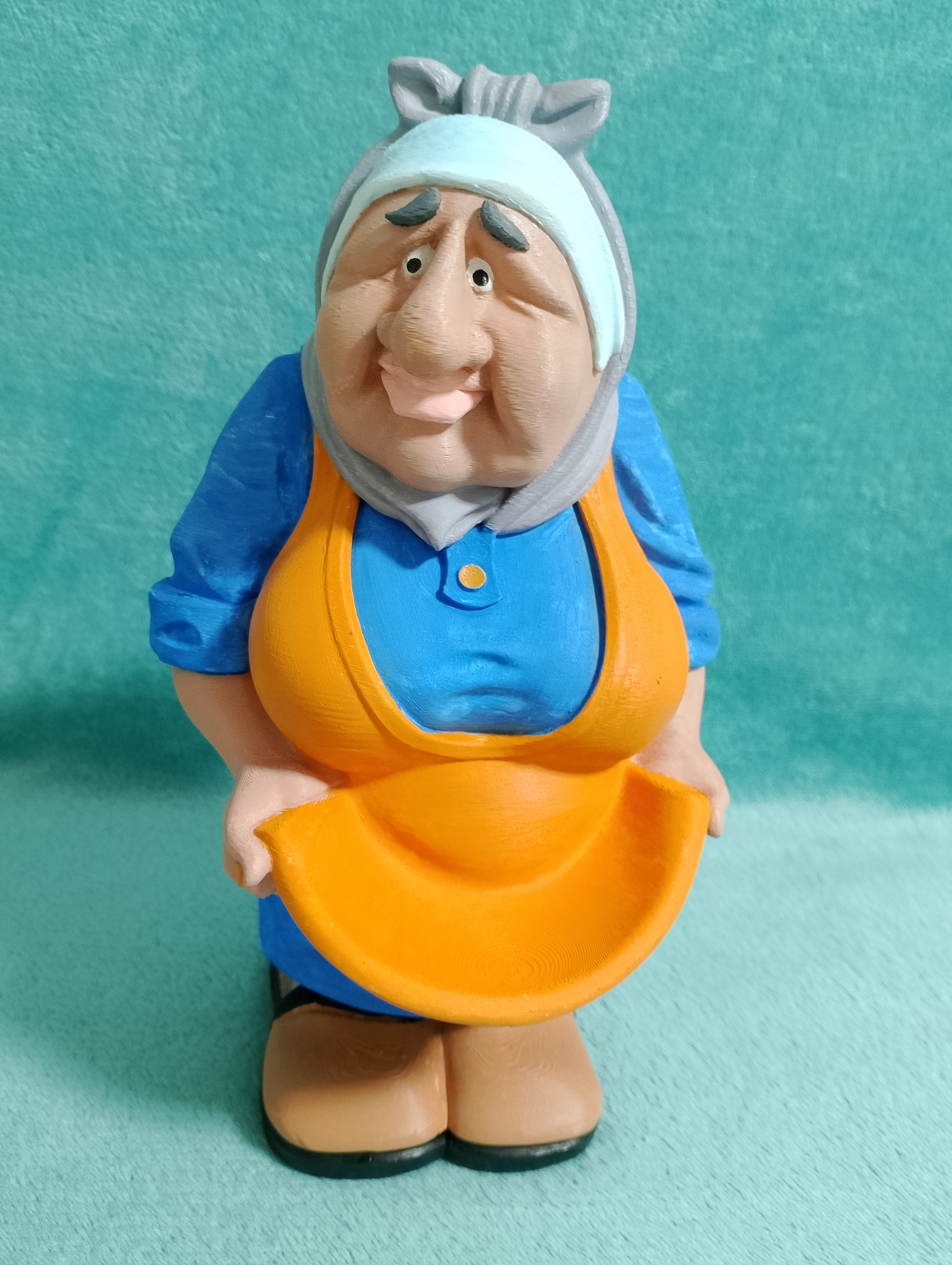 Grandma is a figure for the garden