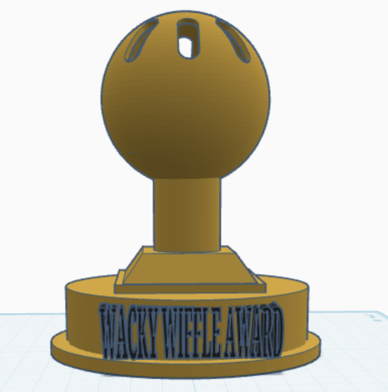 The "Wacky Wiffle Award" Trophy