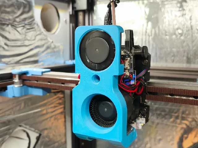 SV08 Fan Shroud (Atomic Remix) V2/V1 Mashup with 4010 top fan remix