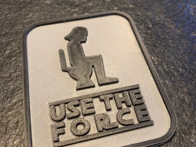 Star Wars toilet sign (use the force) - separate front and back