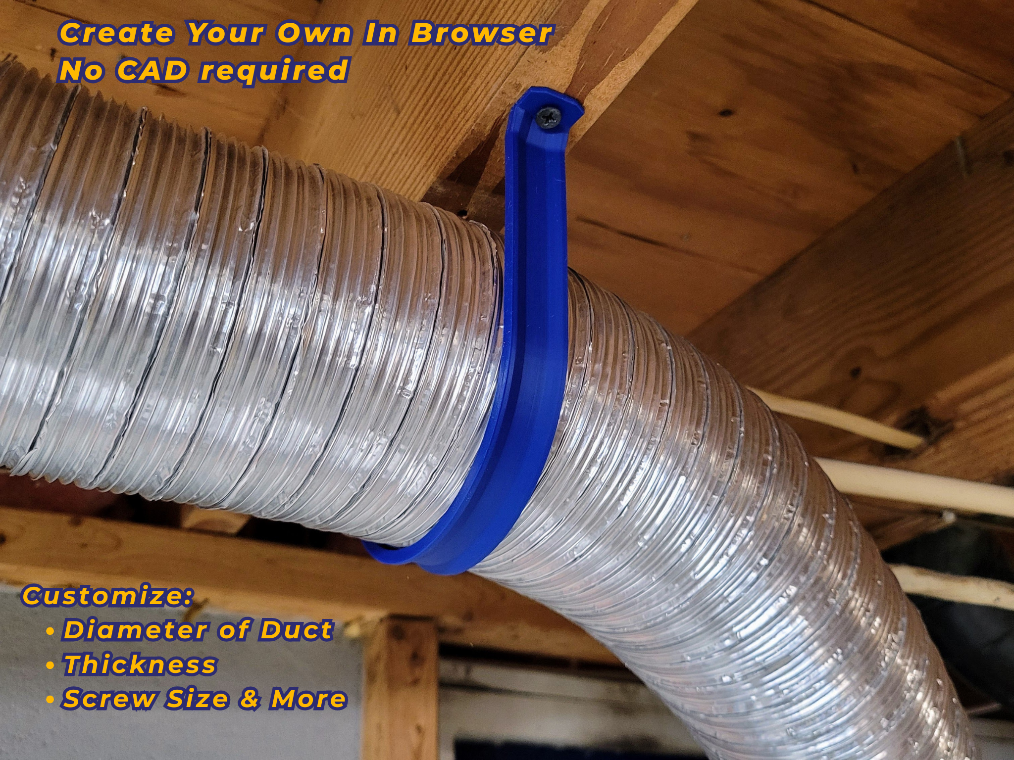 Customizable Duct & Pipe Mounting Bracket