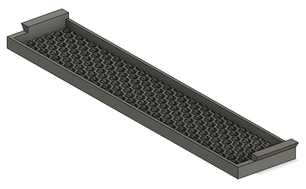 Voron V0 Slightly Thicker Modesty Mesh With Built-in Hex