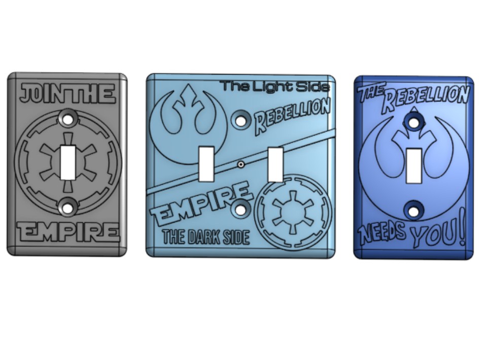 "SW-itch Plates" (Yes SW is STAR WARS)