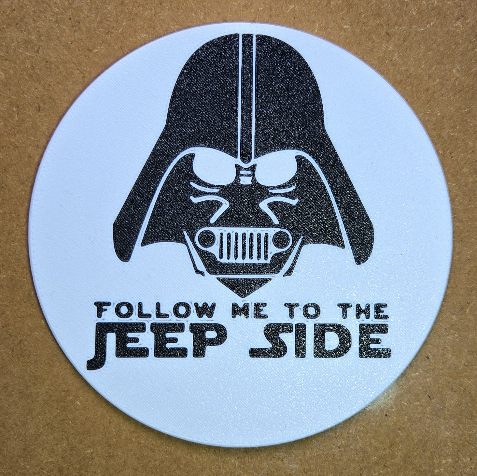 Darth Vader FOLLOW ME TO THE JEEP SIDE Coasters