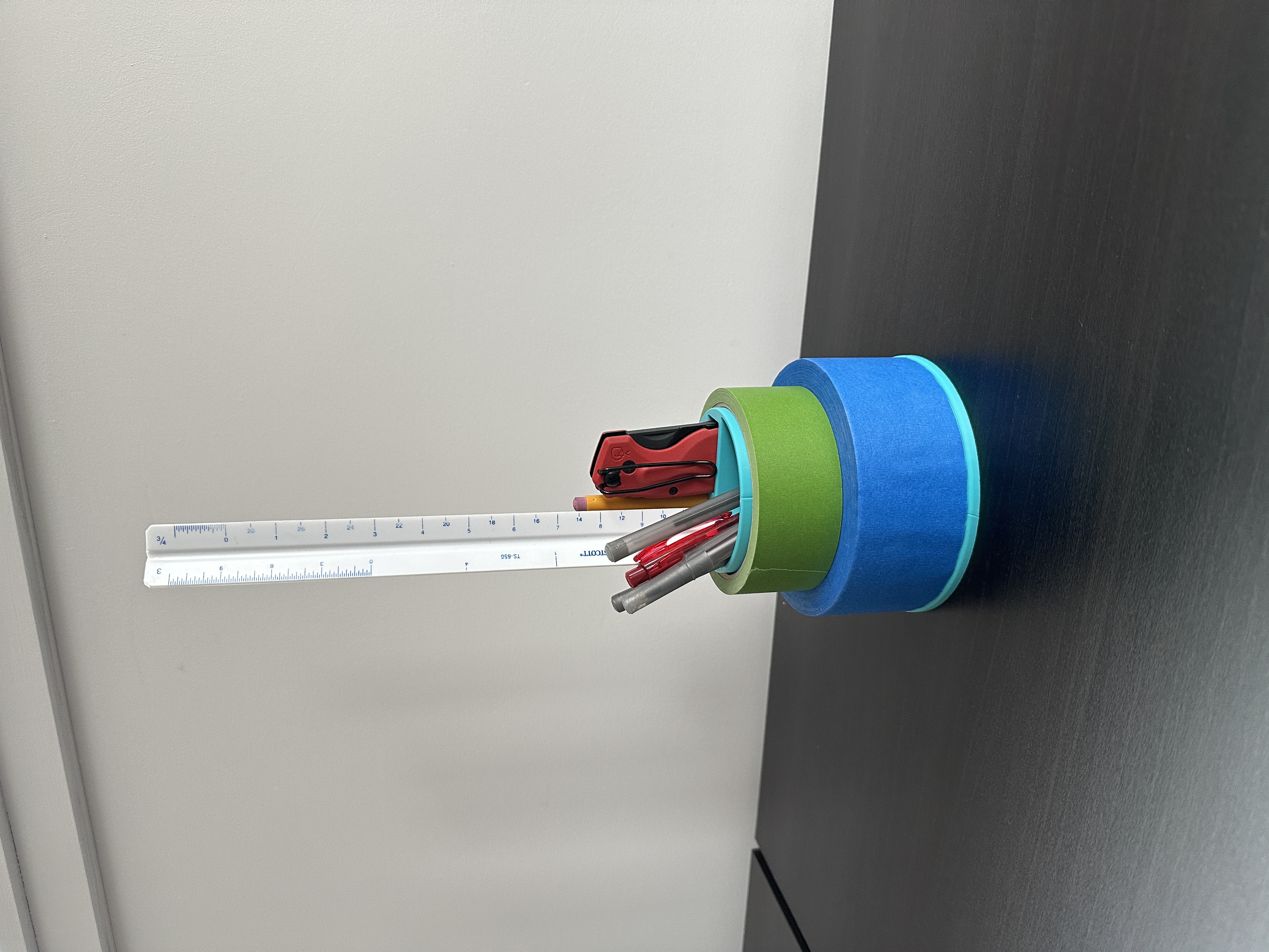 Tape & Pencil Holder 3D model