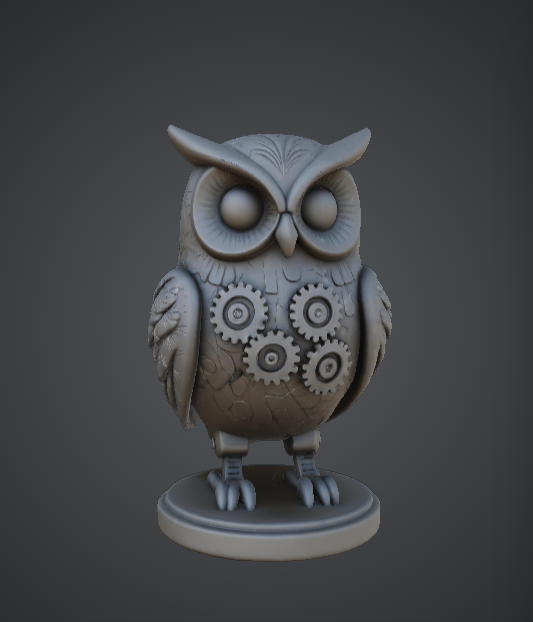 Steampunk Mechanical Owl