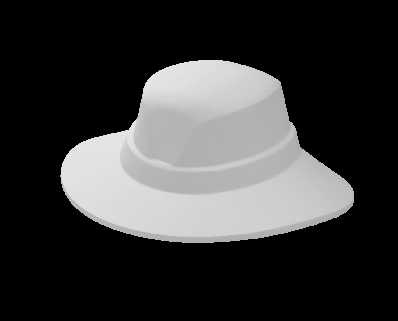 Lego Compatible (2010.dat) Minifig Headgear Hat Wide Brim with Rear Sag