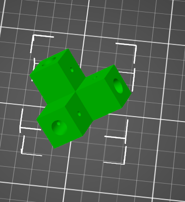 2 way corner for enclosure using tubes