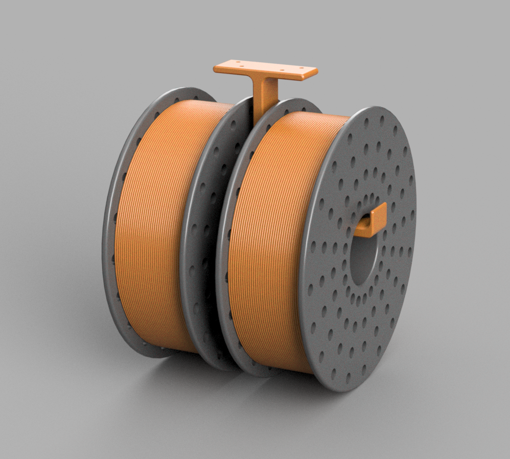 Double spoolholder under table